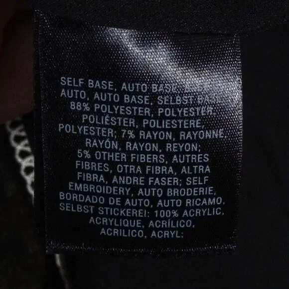 Maeve Dress Sleeveless Embroidered Black White Size 6 Statement Pattern - Picture 10 of 12